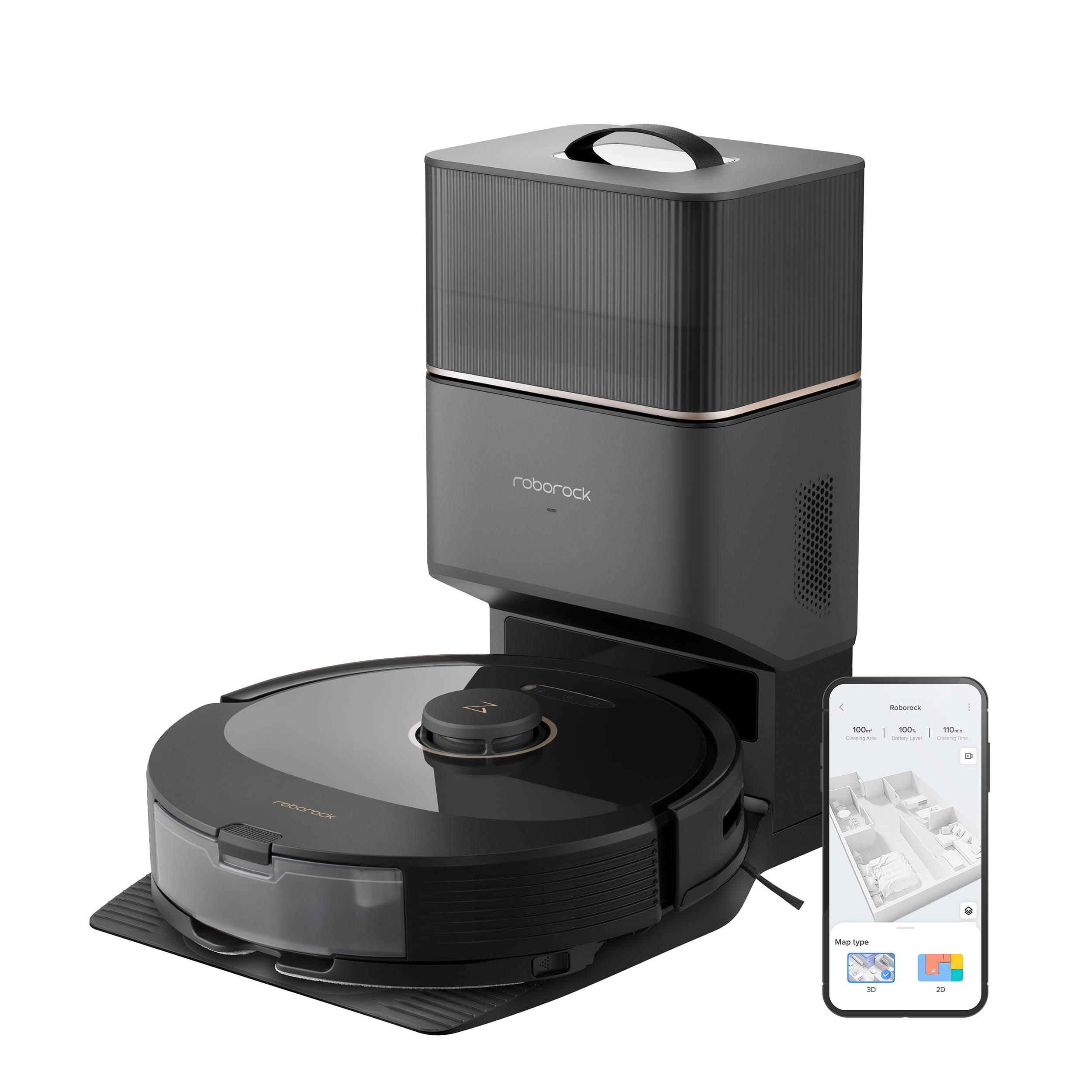 2ee77dec7a325de2d0ceee561b5cdb4e89376af7fa12ff643c4e50af4dfa8539.jpg Roborock Q8 Max+ Robot Vacuum and Mop, Self-Emptying, Hands-Free Cleaning for Up to 7 Weeks, Reactive Tech Obstacle Avoidance, 5500 Pa Suction, - Image 1