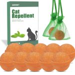 10 Pack Natural Cat Repellent Outdoor Indoor, Peppermint Oil Cat Deterrent Outdoor Repels Cat Dog Deer Rabbit from Garden Yard Lawn Home Keep Your