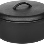 AmazonBasics Pre-Seasoned Cast Iron Dutch Oven Pot with Lid and Dual Handles, 7-Quart