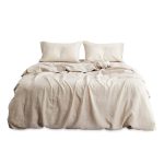 Oatmeal 100% French Flax Linen Bedding Set - Twin XL - Bed Threads