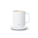 Ember Temperature Control Smart Mug 2 - 10 oz - App-Controlled Heated Coffee Mug - 80 Min Battery Life - Improved Design - White