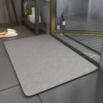 Diatomaceous Earth Bath MatQuick Dry Bath Matsuper Absorbent Bath MatNon Slip Bathroom Rugs(Grey 40�G60Cm)