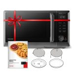 Toshiba 6-in-1 Inverter Microwave Oven Air Fryer Combo, Countertop Microwave, Healthy Air Fryer, Broil, Convection, Speedy Combi, Even Defrost, 11.3
