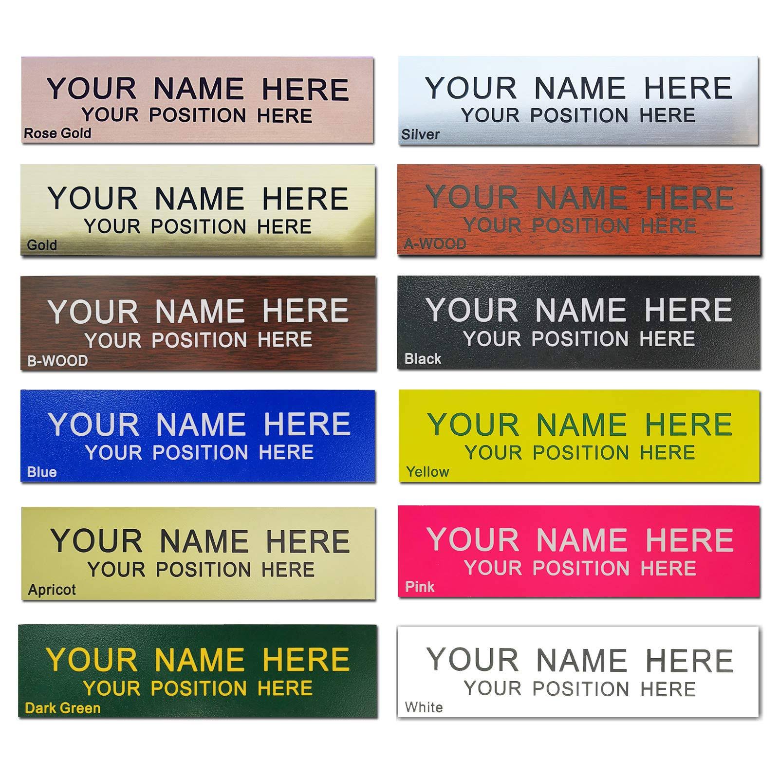 2f71c06f1a25543381c2ab01aff596ab7238352ad0227d45e414d56c4d275bf9.jpg Personalized Office Name Plate 2"x 8" Customize Wall Door Sign Nameplate Adhesive Back - Image 1