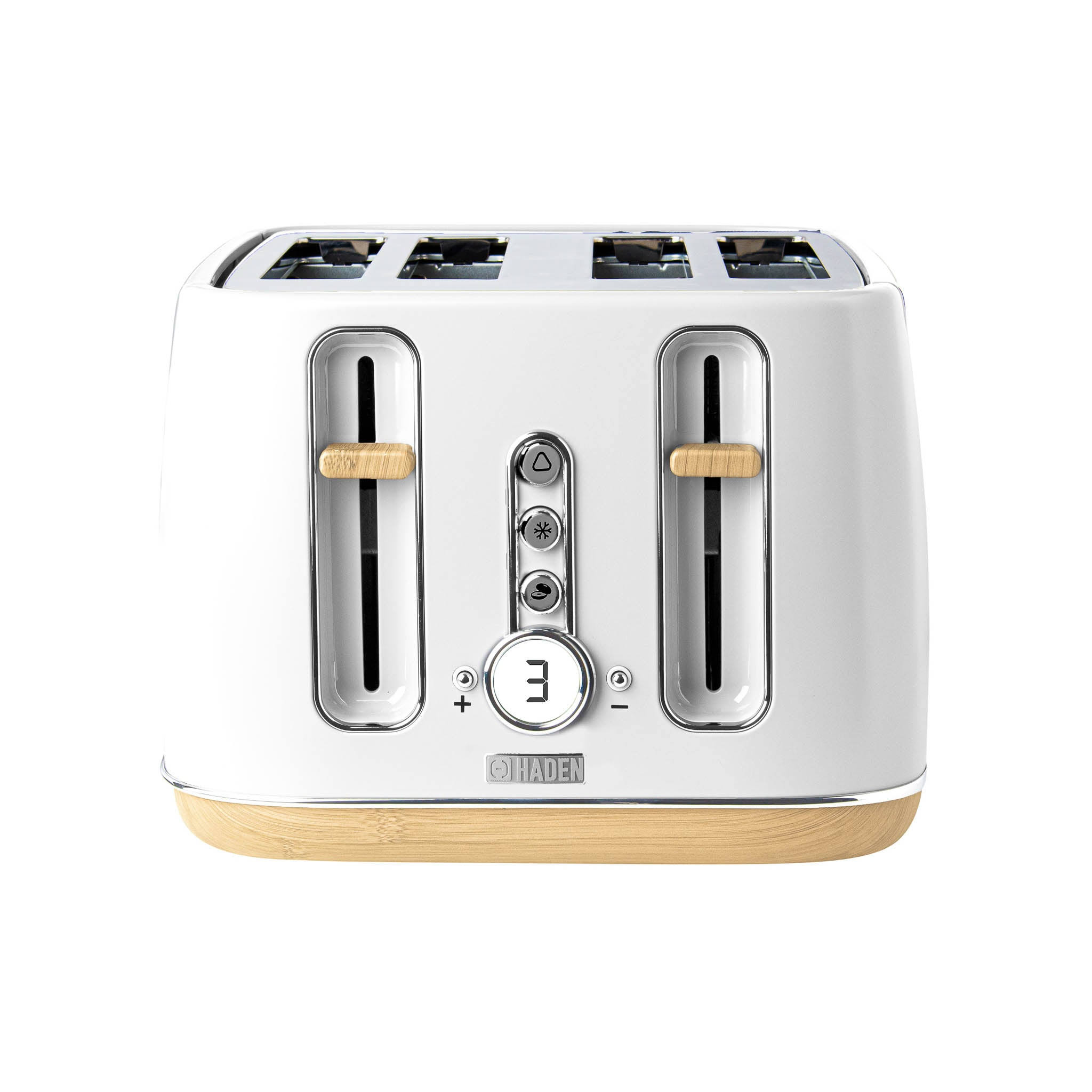 2f7ed402e2a3d980fbb019b352f396d3942ed56ac3ed6ebaa0cc7b2f937c2b7a.jpg Haden Dorchester 4- Slice Matte White Toaster - Image 1