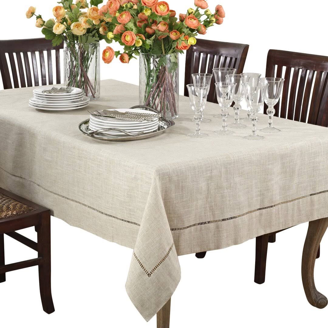 2fc2cce4764c0bef423dc136efe5e320e346309575660dc9da31d975db523dd0.jpg Cowen Solid Color Tablecloth Size: 180" L x 65" D - Image 1