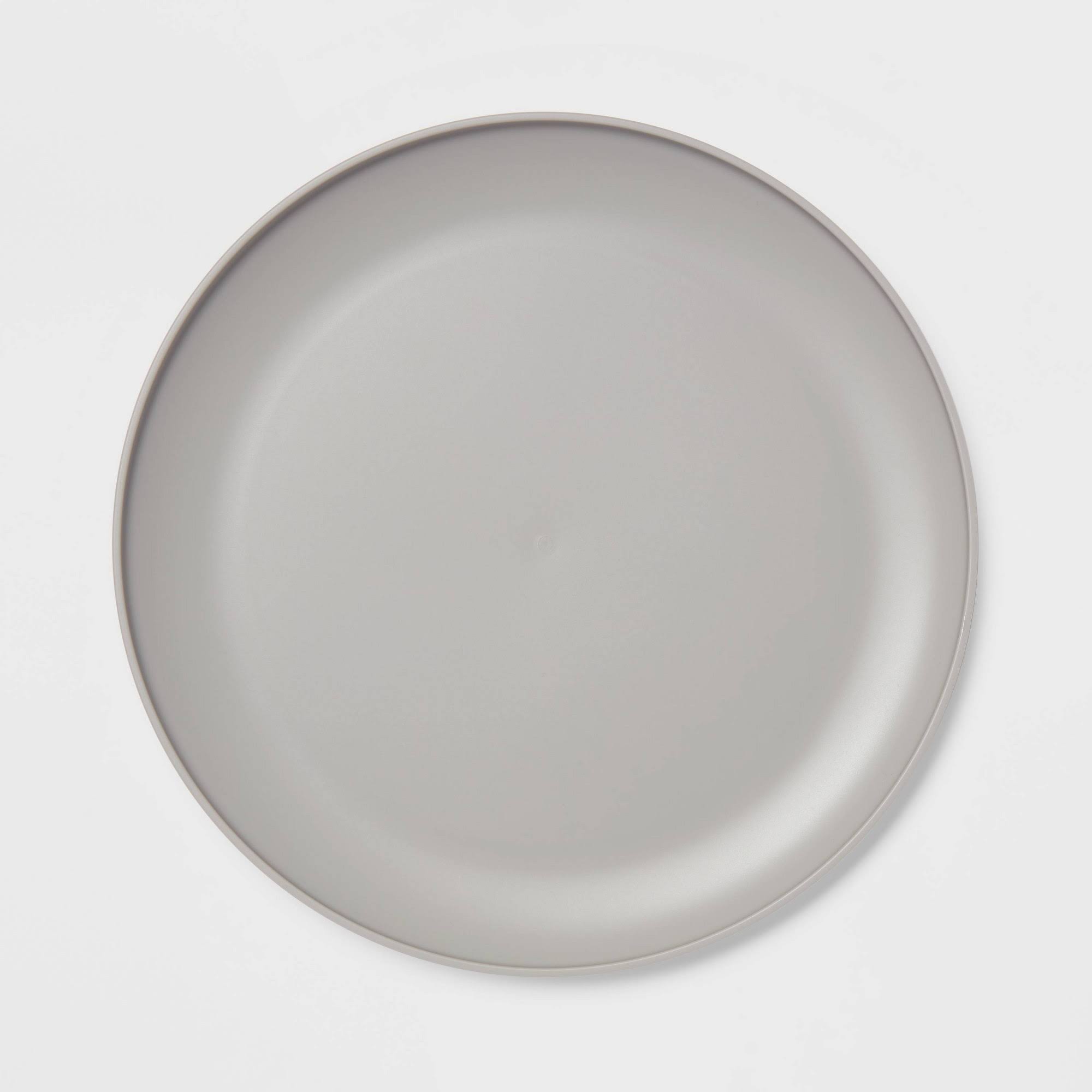 2fdde964b81c40df515644c0dac4f3388a65c0904d066c2350d61dd6d81c9b4c.jpg Room Essentials Plastic Dinner Plate - Gray - 10.5 in - Image 1