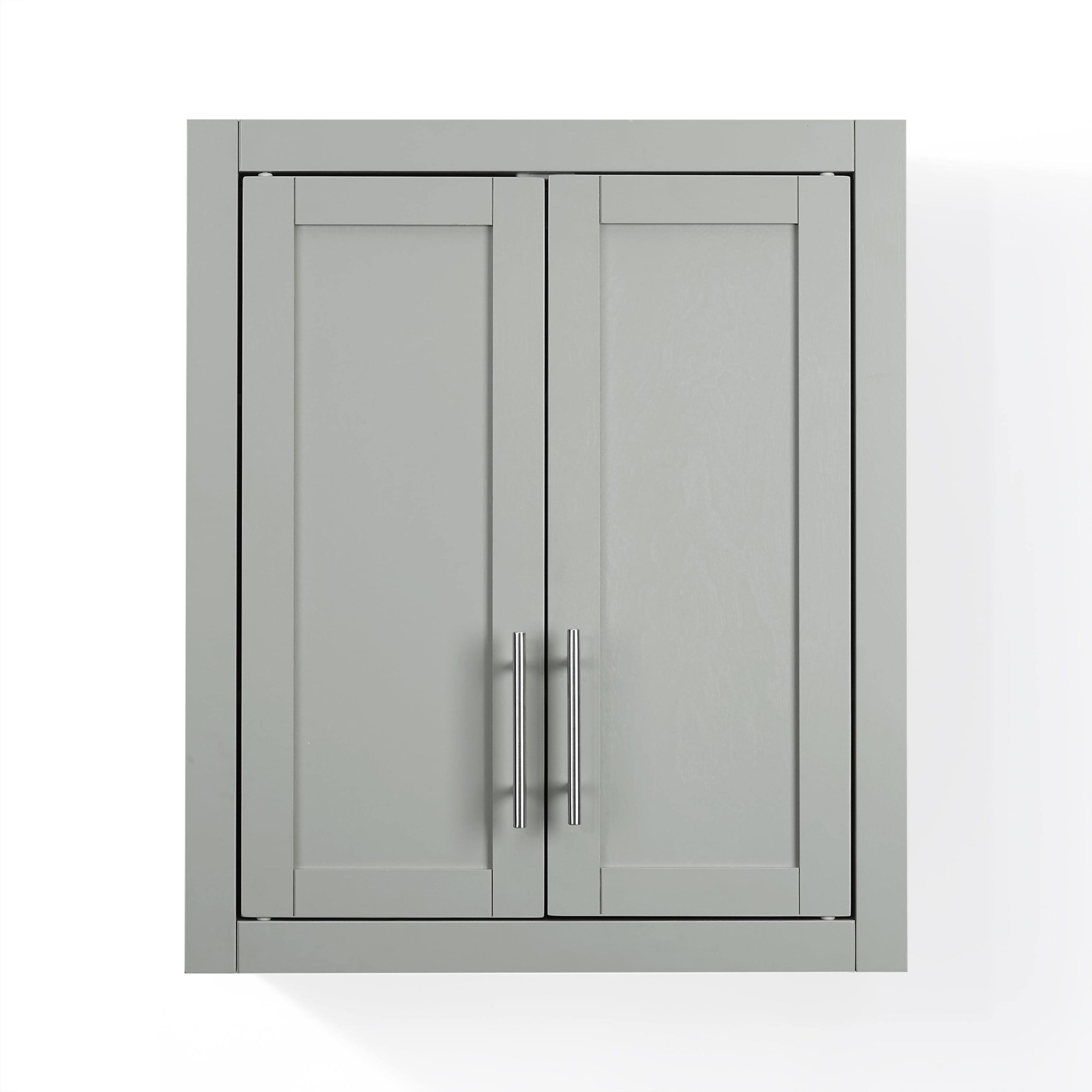 2feba4565e37348cd6f371a01406fd520922b8e6c837890647922cb7632e6cef.jpg Savannah Wall Cabinet Gray - Crosley - Image 1