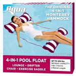 Aqua 4-in-1 Monterey Hammock Inflatable Pool Float, Multi-Purpose Pool Hammock