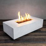 Starfire Designs Beton 55" Rectangle Gas Fire Pit, White