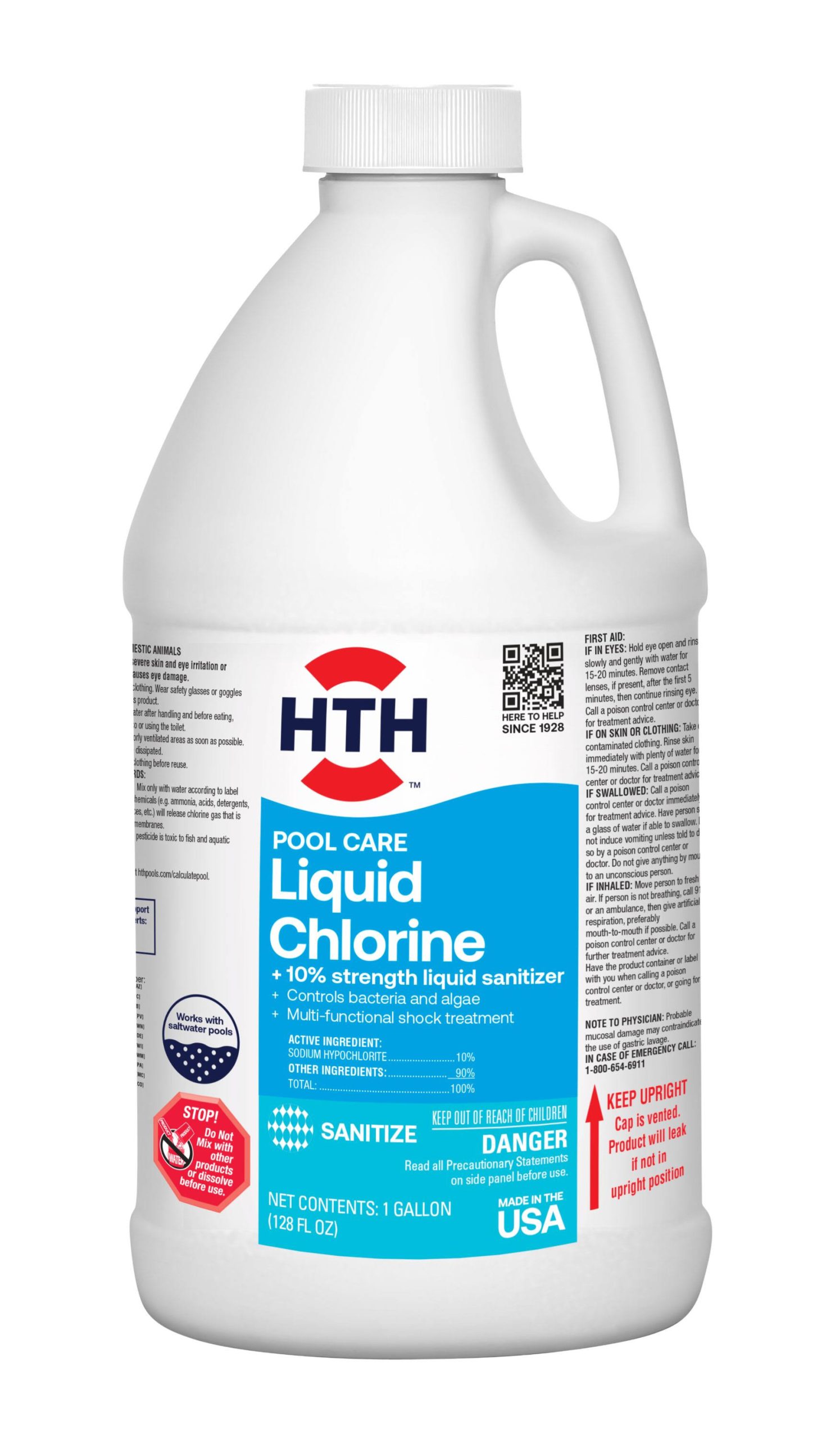 30084725ff8d1ece18a6caca215335bfc9218295f6052be2941d12c713dc7009.jpg Hth 1 gal. Liquid Chlorine - Image 1