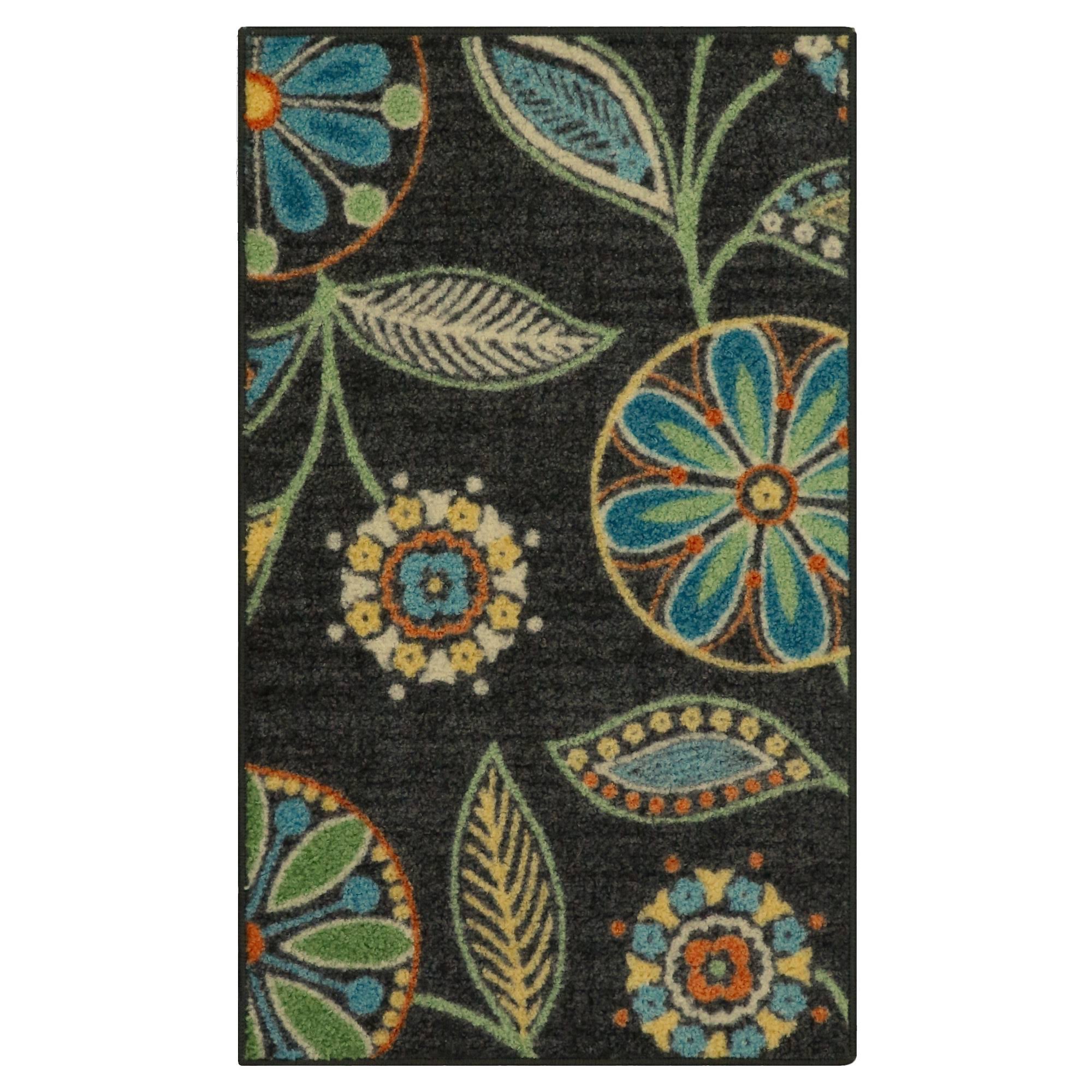 300fe59218fca64ab4d1aa6c0444416b255ee8729ed7474ff82449a66fd3f0f0.jpg Maples Whitby Floral Accent Rug - Image 1
