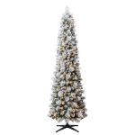 Ashland 7' Pre-Lit Artificial Slim Clear Lights Christmas Tree - Each