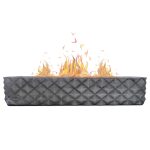 Roundfire Large Rectange Concrete Tabletop Fire Pit, Portable Fire Pit, Table Top Firepit, Small Table Top Fire Pit Bowl, Fire Pit Tabletop, Mini