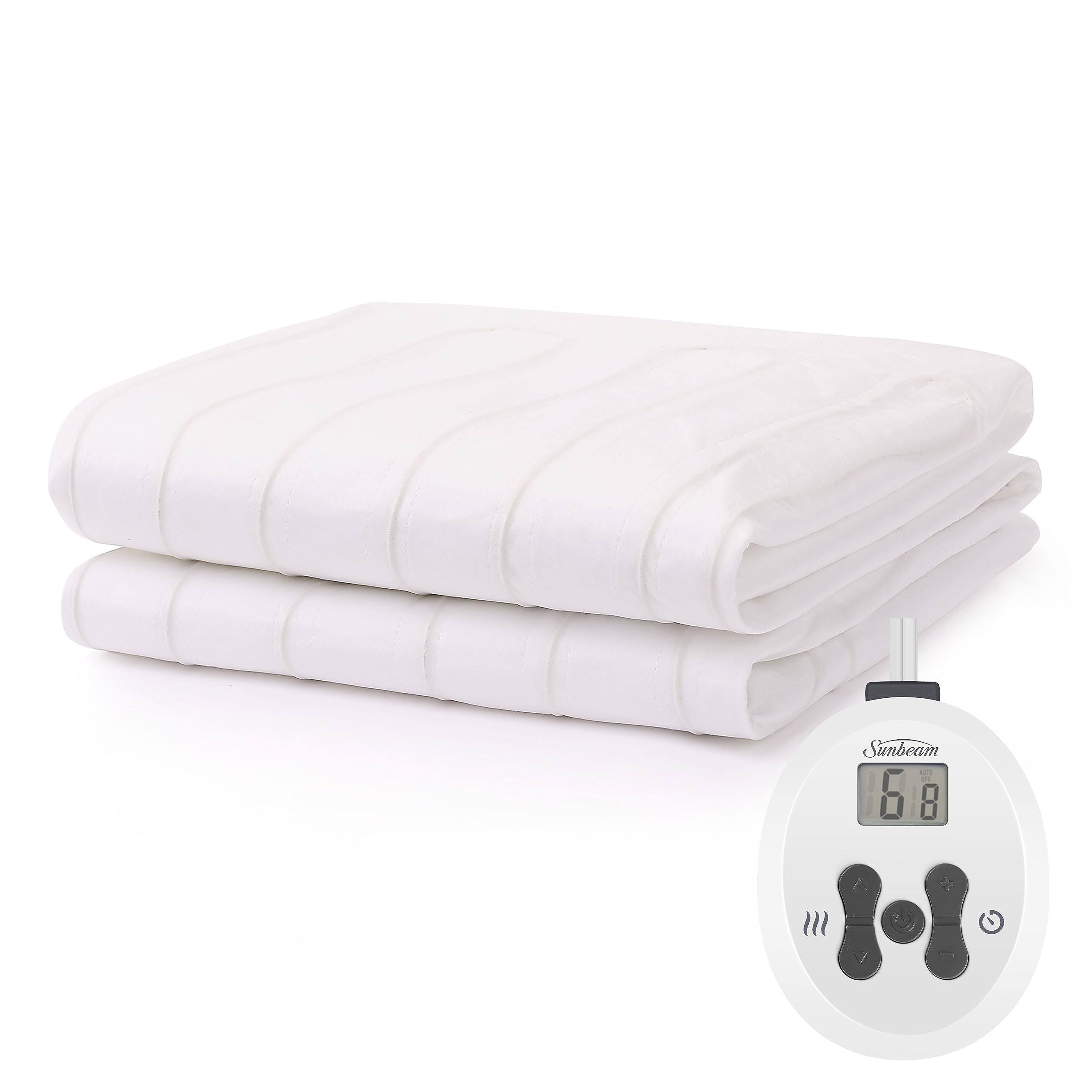 309eedb22e36d272456a462809823d45a7f19dbf16b48300ced39206ba873222.jpg Sunbeam Heated Mattress Pad - Twin - Image 1