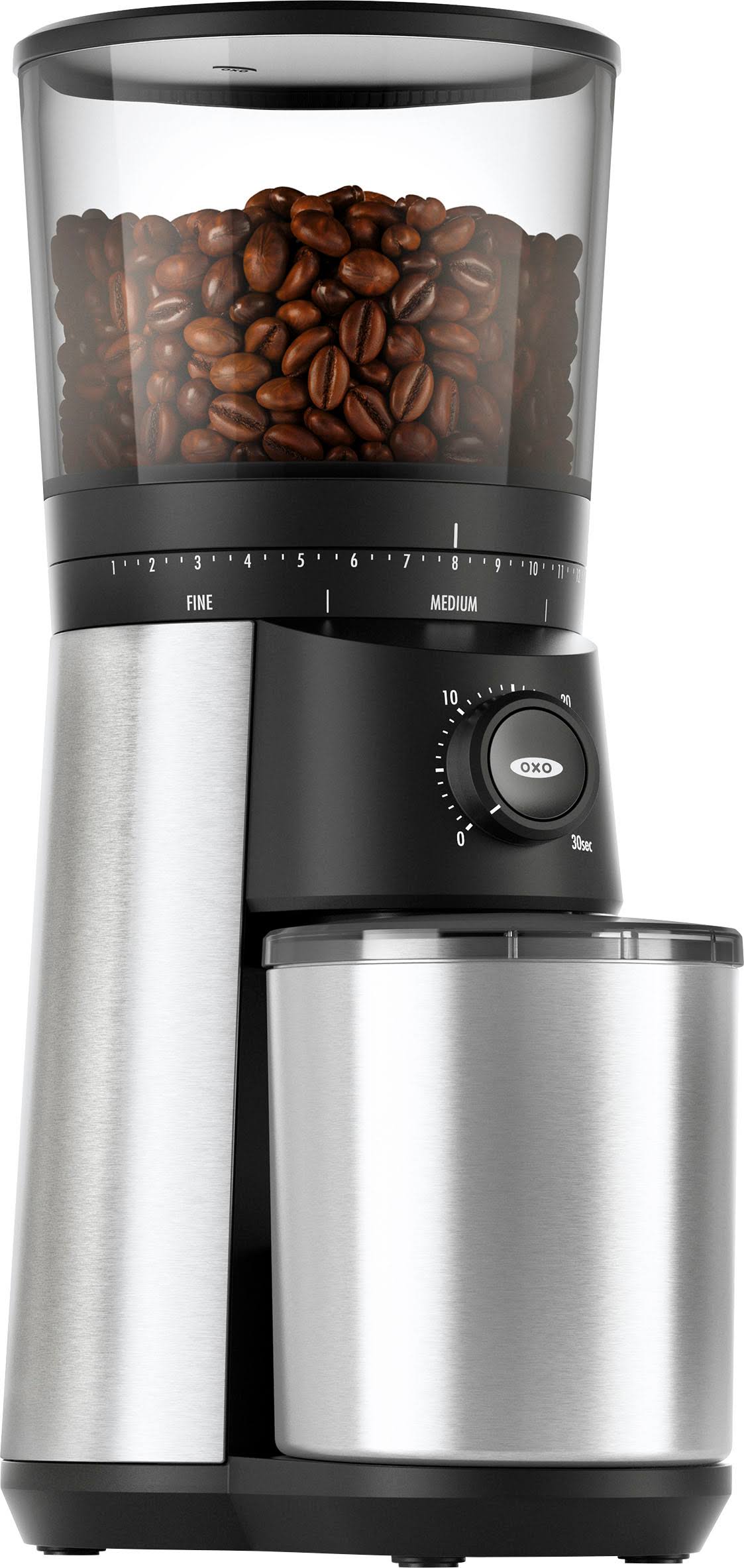 309f4d72769b9fc0af94a29c53a0876255552253f76c079f6b77024678efa38c.jpg OXO Conical Burr Coffee Grinder Stainless Steel - Image 1