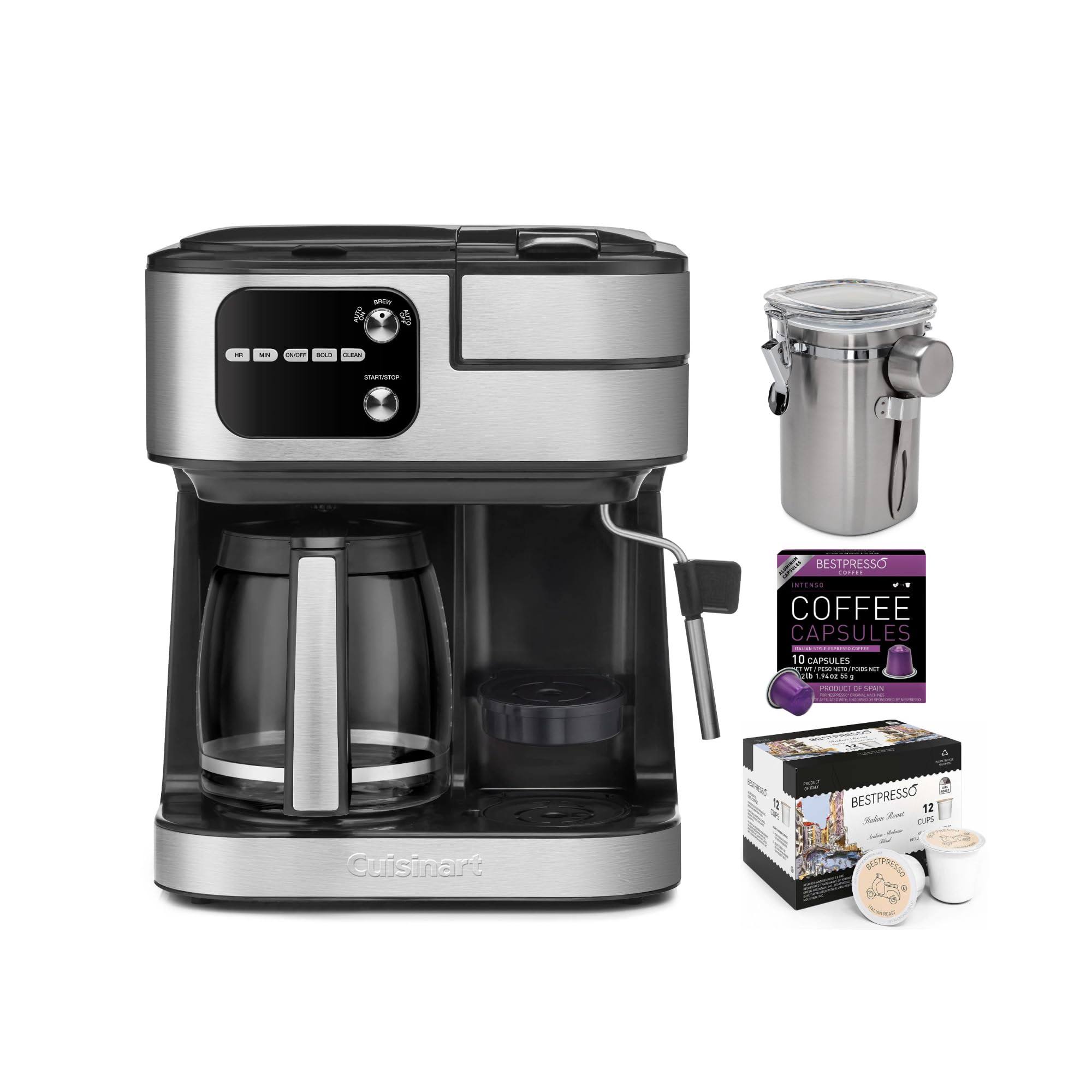 30b558ce6d85ad061387e77cf3eec6e325c4172ca327c89b64d6e6e6e5cab0ce.jpg Cuisinart SS-4N1 4-in-1 Coffeemaker (Black) with Coffee Capsules and Canister, Size: 4 in - Image 1