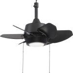 Harbor Breeze Gaskin 24-in Matte Black LED Indoor/Outdoor Ceiling Fan with Light (6-Blade)