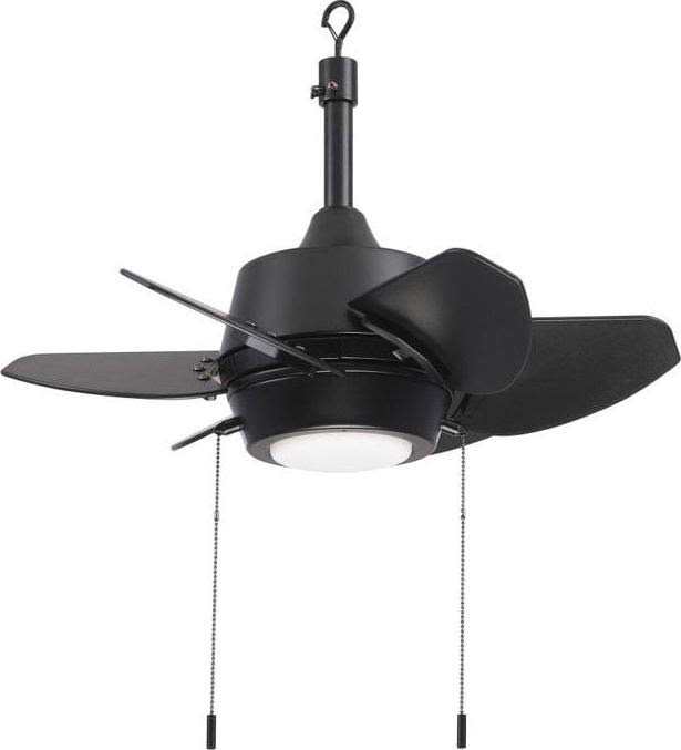 30cf15ddededee37f4f965982dbe87ee171eac1ddbdd14e0b003aac61585ef3e.jpg Harbor Breeze Gaskin 24-in Matte Black LED Indoor/Outdoor Ceiling Fan with Light (6-Blade) - Image 1