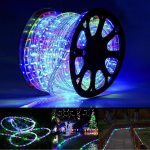 Jnaurb 100ft LED Rope Lights Outdoor, 720 LED Connectable and Flexible Tube Lights with 8 Modes, Waterproof LED Rope Lighting for Garde