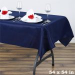 Efavormart 54" Seamless Polyester Square Tablecloth - Navy Blue