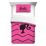 Barbie Kids Comforter and Pillowcase, 2-Piece Set, Twin/Full, Reversible, Multicolor