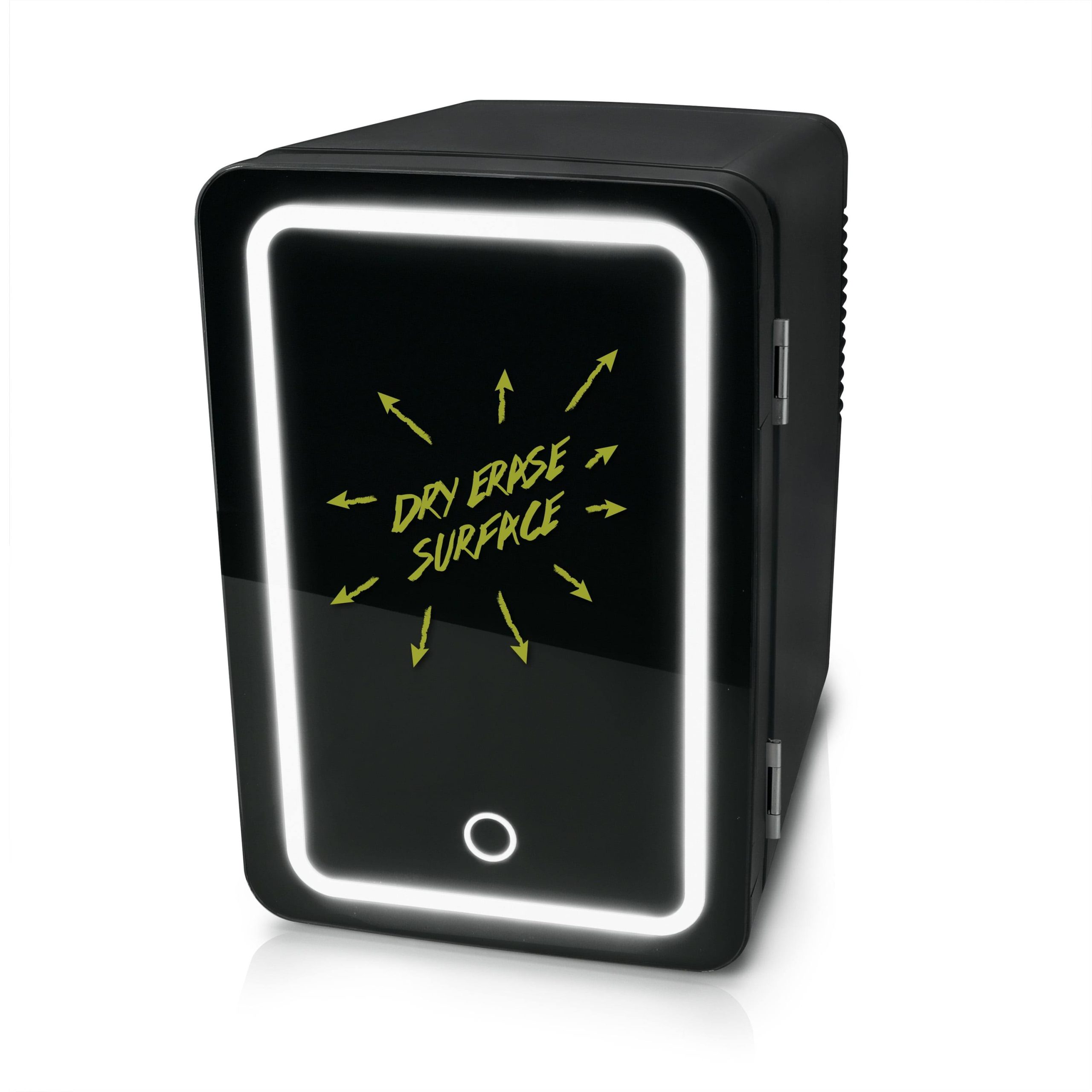31407c3d7bc21ceaf57ac42deb0286d4af8544759e758b90181b8ba7327fa7b9.jpg Mini Fridge Beverage Refrigerator Lighted Glass Door 6L Capacity Black - Image 1