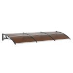 VEVOR Window Door Awning Canopy 120"x 40", UPF 50+ Polycarbonate Entry Door Outdoor Window Awning Exterior, Front Door Overhang Awning for Sun