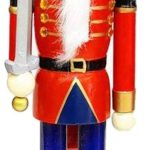 Taotenish Christmas Nutcracker Christmas Wooden Nutcracker Ornaments Nutcracker Puppet for Kids, Home/Desktop/Christmas Decoration - 12 in