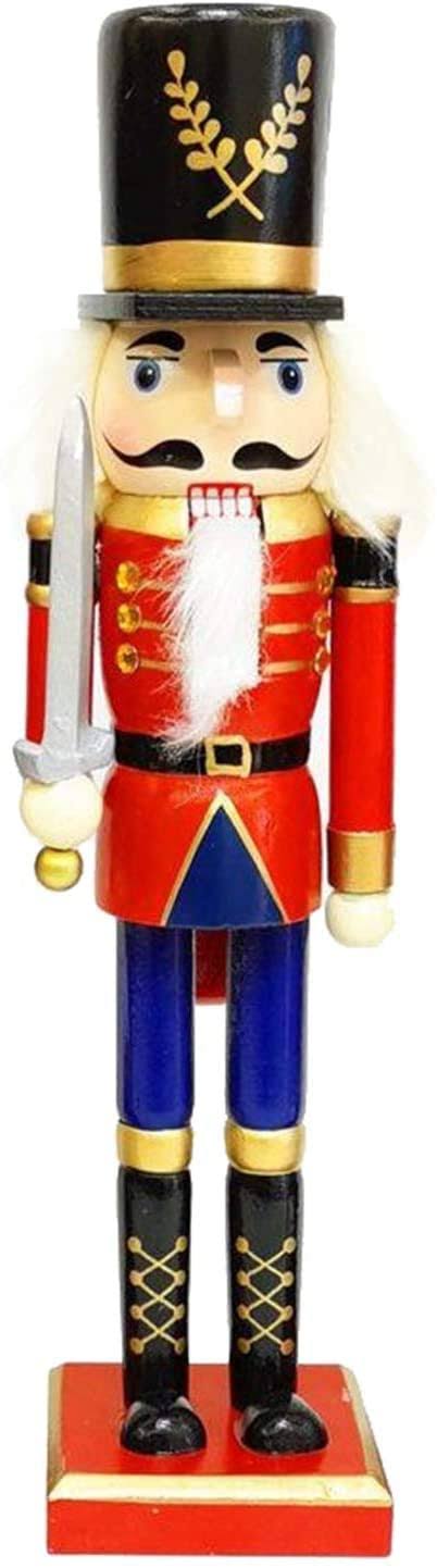 31732882a61bccd68d9c0ff0de0182ef5f2053db7abba91884778535e0bc55e6.jpg Taotenish Christmas Nutcracker Christmas Wooden Nutcracker Ornaments Nutcracker Puppet for Kids, Home/Desktop/Christmas Decoration - 12 in - Image 1