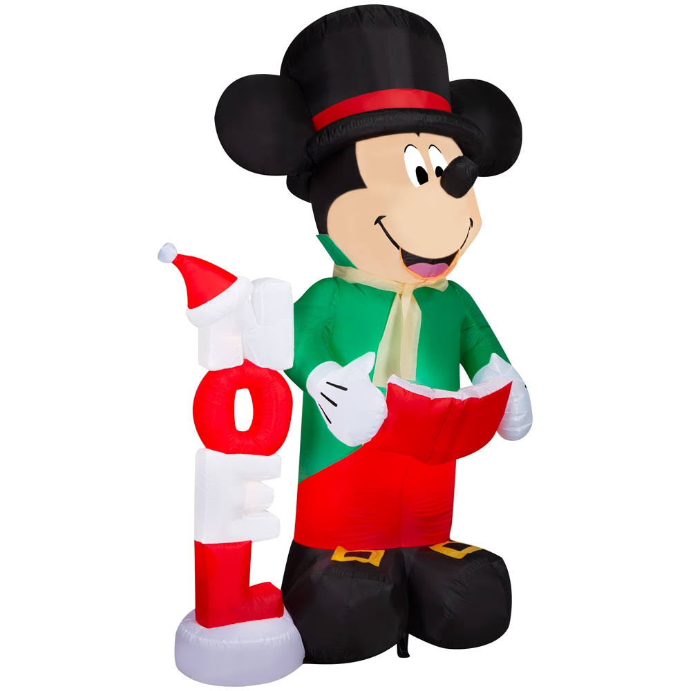 3181e509d00912e69c7ddfa547f814a104ca1dfdce8d6be59f2f96485a1f9bb3.jpg Disney 7-ft Lighted Mickey Mouse Christmas Inflatable | 881540 - Image 1