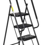 HBTower 4 Step Ladder with Handrails, Folding Step Stool with Attachable Tool Bag & Anti-Slip Wide Pedal for Home Kitchen Pantry Office, 330lbs