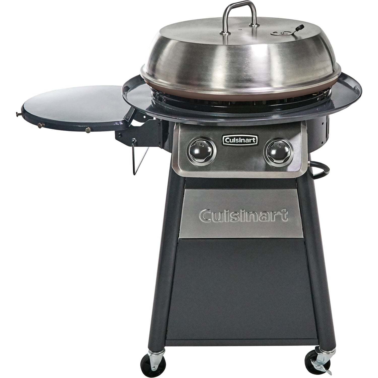 318995294c98ec7a49c1e0390c807c8d5c8d764731a9e52488fee8ab888b1f91.jpg 22-In. Diameter Deluxe Outdoor Griddle Cooking Center with 1 Folding Prep Table and Paper Towel Holder - Image 1