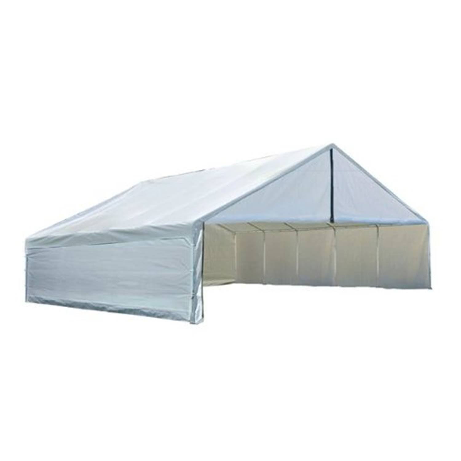 31cd12044277f10484364e93f64de62abc5a738aac191fd24d92a1c694df8030.jpg ShelterLogic 30 ft. White Canopy Enclosure Kit Size: 30 x 30-Feet - Image 1