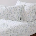Shabby Chic - King Sheets, Soft & Breathable Organic Cotton Bedding Set, Floral Home Decor with Ruffled Pillowcases (Ella Blue, King)