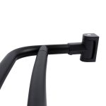 Double Curved Shower Curtain Rod Adjustable 44 to 70 Inches by JS Jackson Supplies - Black