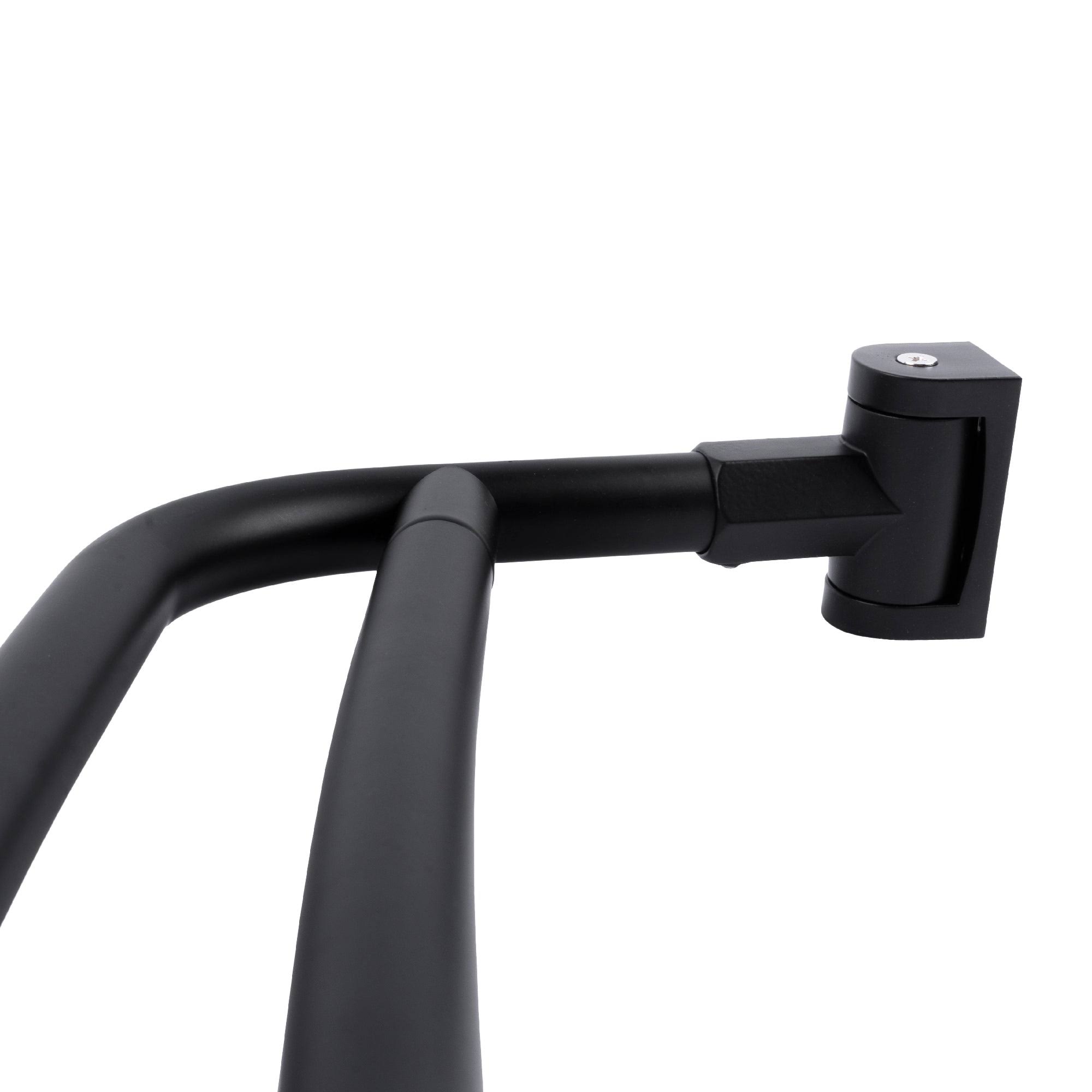 31d52d3afc78e2b5c1a354ee385682965c3c23f3605832ade028288e22be94ee.jpg Double Curved Shower Curtain Rod Adjustable 44 to 70 Inches by JS Jackson Supplies - Black - Image 1