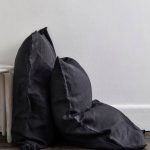 Charcoal 100% Flax Linen Pillowcases Set of Two - Standard Size - Bed Threads