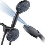AquaCare As-seen-on-tv High Pressure 4.3 inch Rain Shower Head, Matte Black 1898"