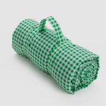 Baggu - Puffy Picnic Blanket - Green Gingham