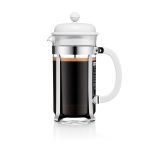 Bodum 34oz Caffettiera French Press Coffeemaker, Plastic, White, Size: 34 oz