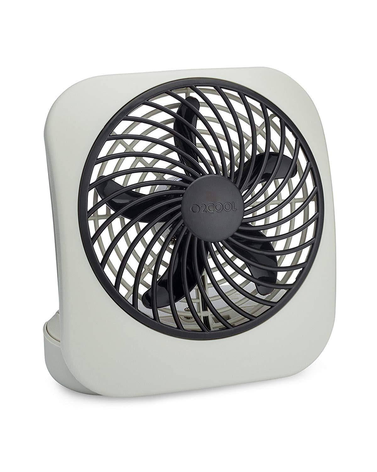 320191332d0a9892d6d684505ae5a977b756bc6e5ee7ce14b03b5652db0541bf.jpg Treva 5" Battery Powered Desk Fan, Set of 2 - Gray - Image 1
