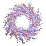GE 28-in Hanging Wreath Hanging Decoration with Color Changing LED Lights in White | 22332LO