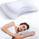 Gadole 8x Support Side Sleeping Pillow for Neck Pain Relief, Adjustable Cervical Fit Shoulder Perfectly, Ergonomic Contour Memory Foam Pillows with