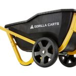Gorilla Carts Black Evolution Yard Cart - 7 Cu ft Utility Cart with Solid Flat-Free Tires and Steel Handle | GCR-7S-2