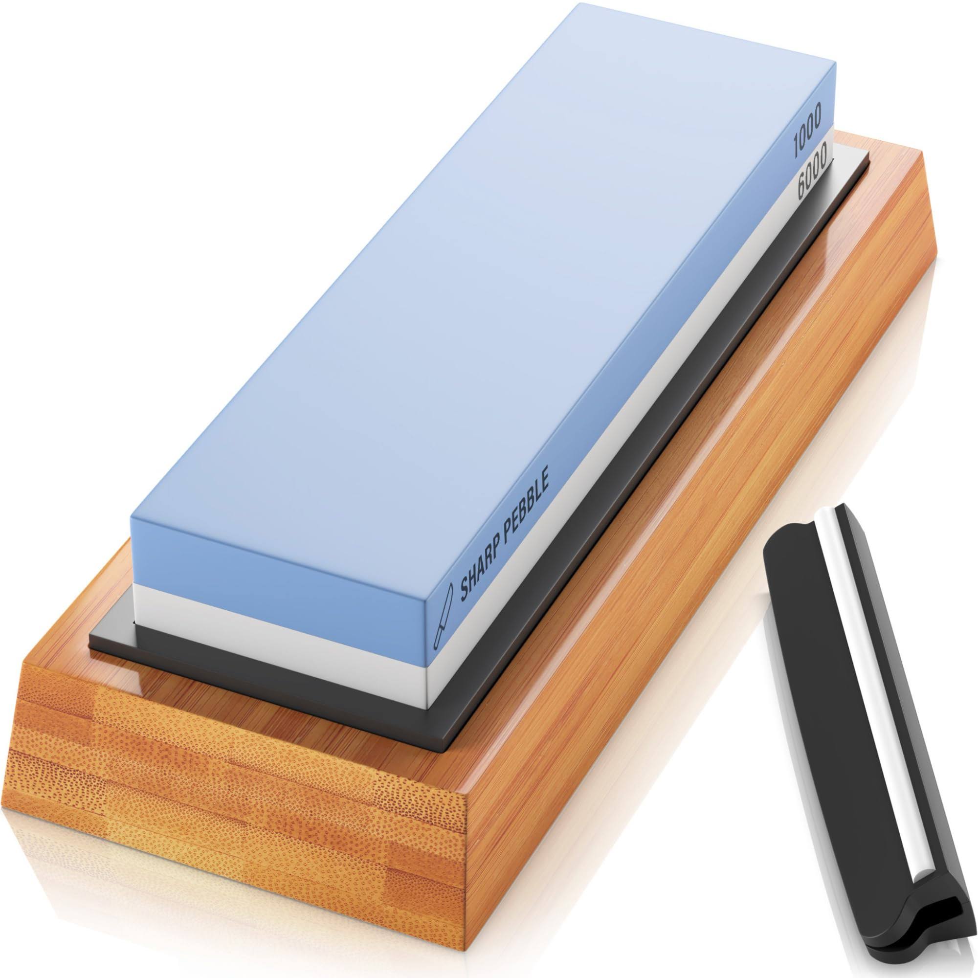 323ab4b5d5d4583037c07a034b166aaa705c6079acf82a789246579f1d725429.jpg Premium Knife Sharpening Stone 2 Side Grit 1000/6000 Whetstone | Best - Image 1