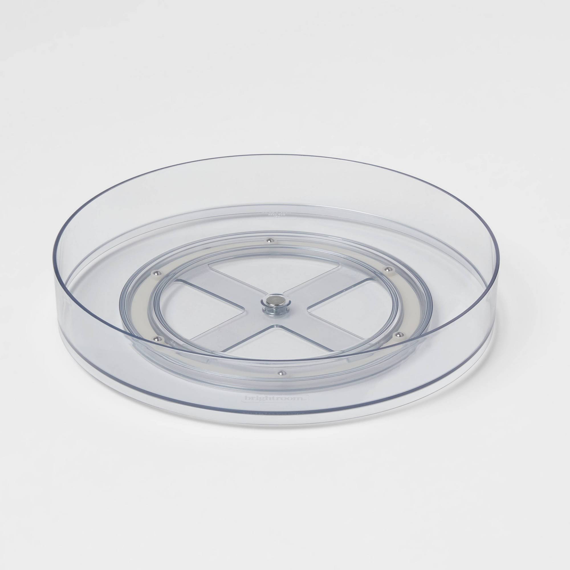 323baab5a8ff34561fc58c299913cff95c2d1e5761dc52d5e16794bf5d7f8e53.jpg 11" Low Plastic Lazy Susan Turn Table Clear - Brightroom - Image 1