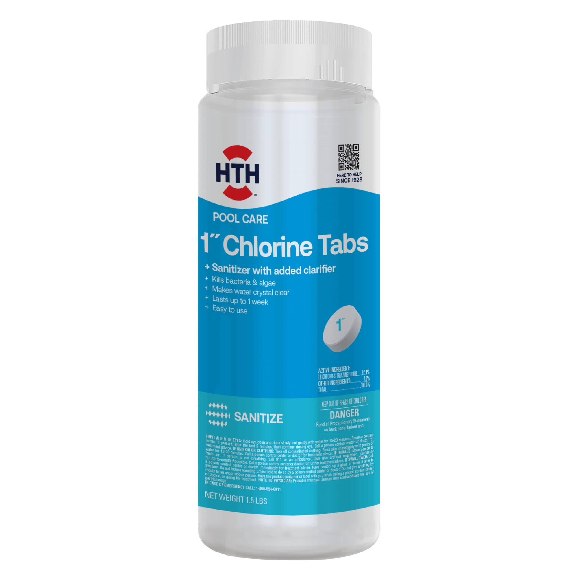 325ad8135fd387d6ec7df37d5423dccacfeb3dacd8485cff14ba2cfdb6c9ed6b.jpg Hth 1 in. 1.5 lb. Pool Care Chlorinating Tabs - Image 1