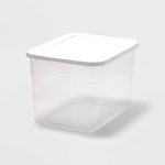 70QT Clear Storage Box with White Lid - Room Essentials