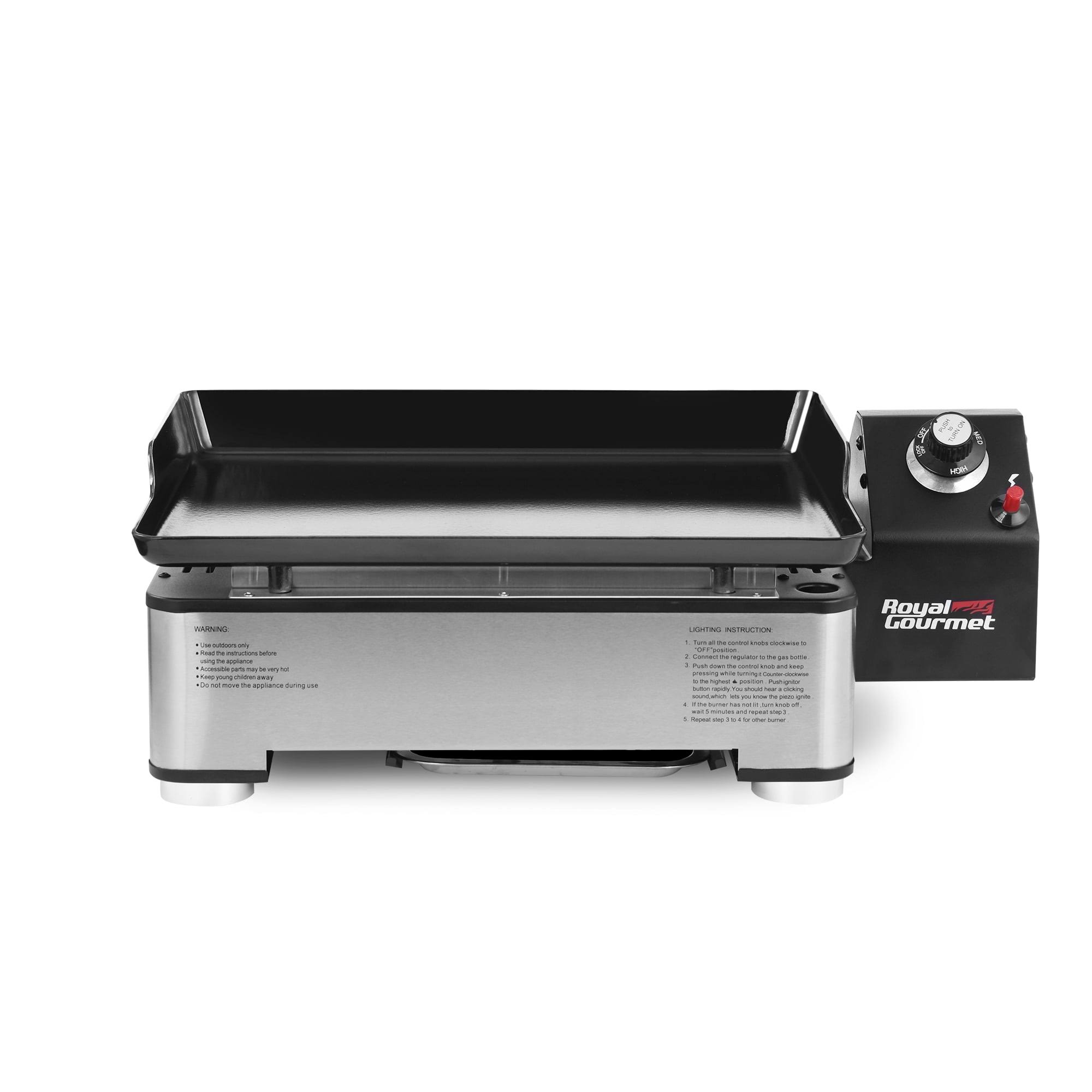 327e5e5e459678bc550fa7521a807fbdcaff4ca128cef322f6ad7c4e3f8b7196.jpg Royal Gourmet PD1202S 18 in Portable Table Top Propane Gas Grill Griddle - Image 1